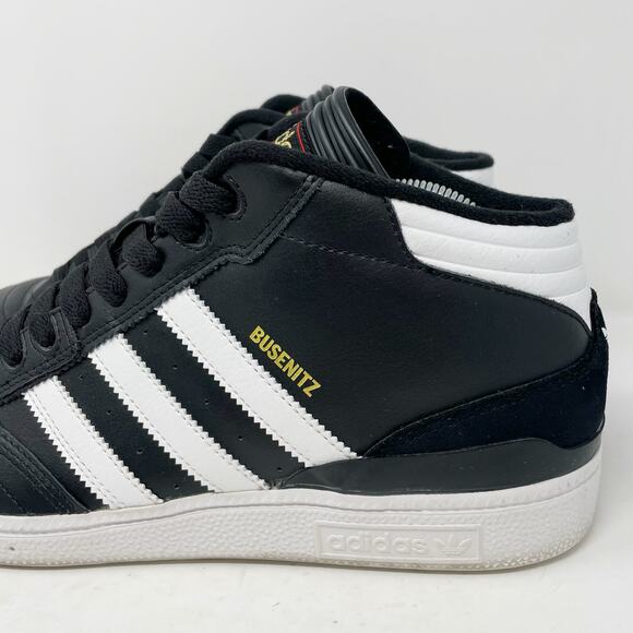 Adidas Busenitz Pro Mid Black White Mens Size 9 F37355 - Picture 2 of 10